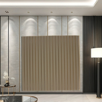 Panel dinding PVC PS kustom untuk dekorasi Interior kisi-kisi plastik tahan air harga pabrik arang