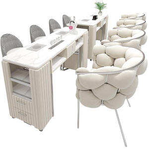 Fabricantes de Muebles para Salón, Mesa de Manicura de Lujo Popular, Silla Personalizable en Color, Mesa de Manicura Individual o Doble para Salón de Uñas - Product Image 5