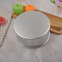 Set Loyang Kue Bulat Aluminium Anodized 6 Buah Loyang Panggang Bulat untuk Kue Anti Lengket Mudah Dilepas dan Dibersihkan