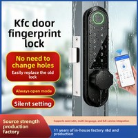 Meilleure vente transfrontalière : Serrure intelligente Baodeli KFC avec empreinte digitale, mot de passe et clé, installation sans perçage pour pont thermique brisé
