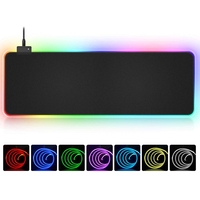 Tapis de souris DIY personnalisé avec éclairage LED, tapis de souris de jeu RGB, grand tapis de clavier en caoutchouc, tapis de bureau pour ordinateur, tapis de souris pour jeux PC