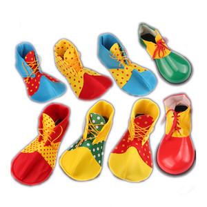 Scarpe <span class=keywords><strong>da</strong></span> Clown in poliestere per adulti in vendita <span class=keywords><strong>accessori</strong></span> per Costume <span class=keywords><strong>da</strong></span> Clown - Product Image 1