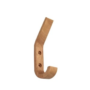 Crochets muraux en bois minimalistes en forme de J, bouton en noyer - Product Image 1