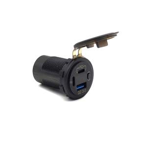 USINE 12v <span class=keywords><strong>USB</strong></span> Type <span class=keywords><strong>C</strong></span> Chargeur <span class=keywords><strong>Prise</strong></span> Voiture Double PD Charge Rapide Double Port <span class=keywords><strong>USB</strong></span> Chargeur de Téléphone Tension Mètre Charge Rapide Marine - Product Image 3