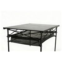 Table de camping pliante moderne en aluminium léger avec housse en maille, mobilier portable pour pique-nique, voyage et atelier extérieur
