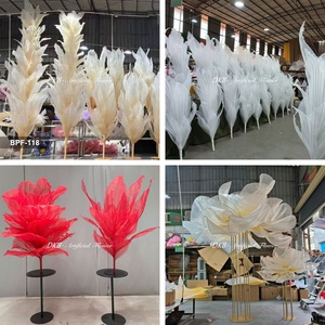 Customized Organza High Quality Handmade Modern Art Giant Flower Centerpieces for Wedding and Christmas Events <b>Table</b> Decoration - Product Image 3