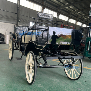 Popular Carroza de Caballos Negra de Cuatro Ruedas para Paseos Turísticos, Bodas y Parques de Atracciones en Venta - Product Image 5