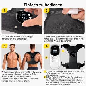 Correcteur de posture ergonomique pour le dos, masseur musculaire, appareil d'entraînement par impulsions, sangle d'épaule réglable pour l'exercice quotidien - Product Image 3