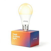 Ampoule LED à détecteur crépusculaire E27 B22 A60 9W 806 LM, allumage/extinction automatique pour intérieur, extérieur, cour, patio, garage, jardin