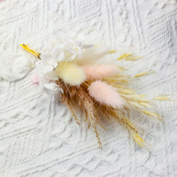 Mini Boho Klein Gedroogd Bloemenboeket voor Brievenbus Cadeau Bruids Corsage en Boutonniere Set Moederdag Decoratie