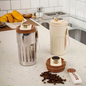 Coffee <b>Mugs</b> <b>Insulated</b> Heated Double Wall Drink Stainless Steel Travel <b>Mug</b> With Spoon - Product Image 6