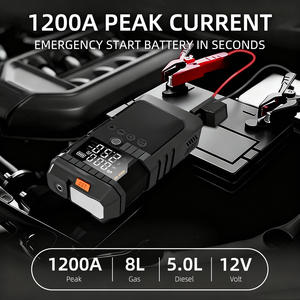 CARZIP OEM 12V 12000mAh 150PSI 휴대용 에어 컴프레서 점프 스타터 타이어 인플레이터 오토바이/트럭 부스터 LED 라이트 비상용 - Product Image 2