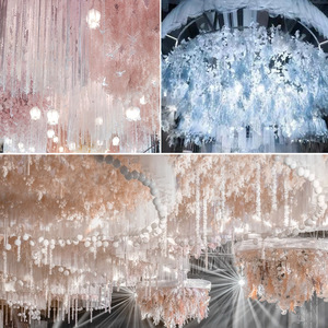 Xinchengzhi Artificial Silk Flower Garland Wedding Decoration Indoor Hanging Floral Arrangement for Home and Outdoor Events - Product Image 2