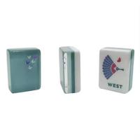 Stock US, Expédition Rapide : Ensemble de Mahjong Américain de Luxe en Acrylique, Portable, Bleu Transparent, Motif Papillon, 160 Tuiles, Divertissement