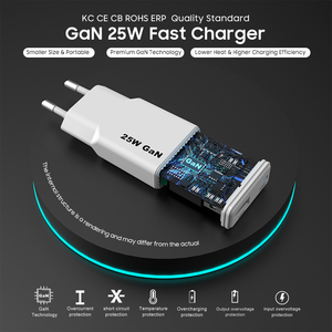 <span class=keywords><strong>Cargador</strong></span> KC GaN de 25 W, Tipo C, <span class=keywords><strong>Carga</strong></span> Rápida para Teléfonos Móviles, Adaptador de <span class=keywords><strong>Cargador</strong></span> Universal de Pared, <span class=keywords><strong>Cargador</strong></span> USB C de 25 W para <span class=keywords><strong>iPhone</strong></span> y Samsung - Product Image 6