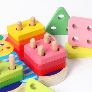 Montessori Sensory Developmental Baby Wooden Stacking Puzzle Toy Shape Sorters for Toddlers - Product Image 3