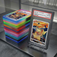 Plaque de protection arrière en TPU à paillettes dégradées 35pt pour cartes gradées, avec plaque acrylique transparente pour cartes PSA