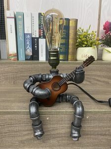 Lampe de table en forme de <span class=keywords><strong>guitare</strong></span>, accessoires pour <span class=keywords><strong>guitare</strong></span>, cadeaux originaux pour les amoureux de la musique, les guitaristes, <span class=keywords><strong>cadeau</strong></span> pour homme, lampe steampunk - Product Image 5