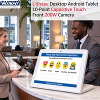 Tablet PC Layar Sentuh Bentuk L 10.1/14 Inci, Perangkat Pemesanan Restoran & Bank, Pemutar Signage Digital Android