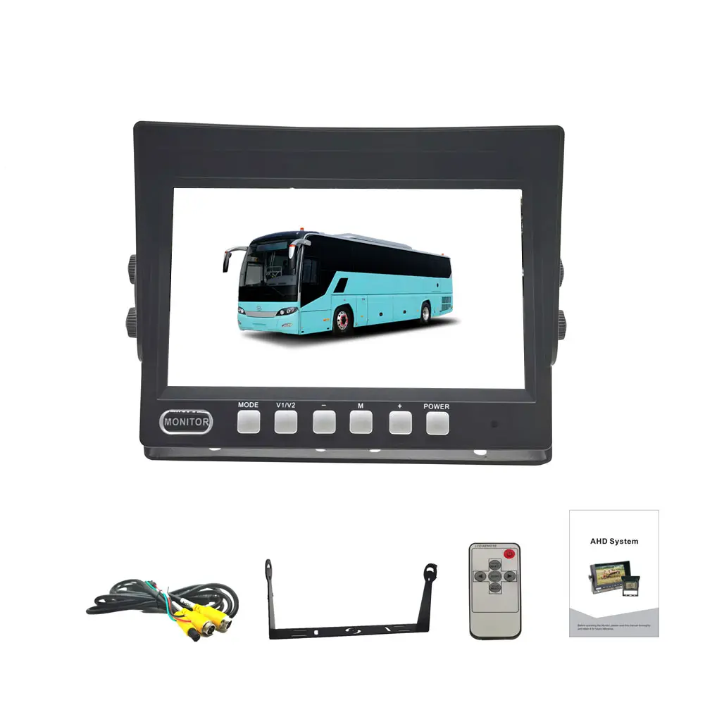 شاشة ملونة عالية الوضوح LCD من النوع TFT مقاس 7 بوصة 12 فولت-36 فولت للسيارات والشاحنات