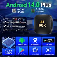 Boîtier GPS portable AI pour voiture, vente en gros d'usine, avec prise en charge CarPlay et Android Auto pour Netflix YouTube, dongle vidéo 8+128G