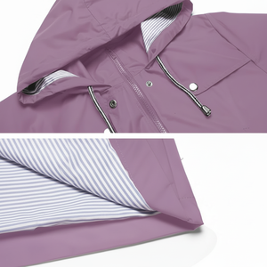 Gabardina larga impermeable con capucha para mujer, chaqueta de viaje cortavientos para todas las estaciones. - Product Image 1