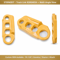 Maillon de chaîne forgé pour train de roulement d'excavatrice et de bulldozer |   Acier 35CrMnBM |   Compatible avec CAT Komatsu Shantui