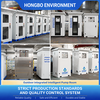 Solution de système d'alimentation en eau secondaire urbaine de type conteneur extérieur 380V avec affichage PLC et pompe intelligente intégrée en acier inoxydable