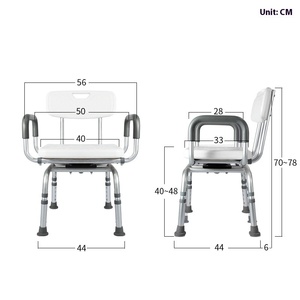 Toilet Seat Handrail Load <b>Bearing</b> On The Folding Bathroom Bathtub Safety Stool Chair - Product Image 4