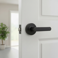 Poignées de porte américaines, serrures de sécurité pour portes, construction robuste en alliage de zinc, corps de serrure durable à clé, pêne en laiton