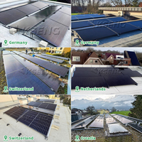 Système de montage solaire à ballast en aluminium à installation facile, non pénétrant, pour toits plats est-ouest, stock UE