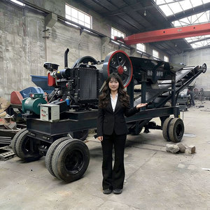 Frantoio a mascelle <span class=keywords><strong>mobile</strong></span> compatto per ghiaia e costruzioni, frantoio primario cingolato per oro 20-40t/h con motore AC, marca Haotuo - Product Image 1