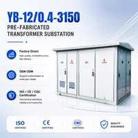 Subestación Prefabricada Modular YB-12 de 12kV y 3150kVA, Subestación de Transformación Trifásica Compacta para Exteriores, Tipo Caja, Personalizable