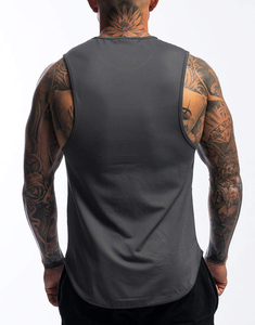 Customization <b>Men's</b> Tank Top Compression Athletic Clothing Fitted Gym Stringer Fitness Running <b>Singlet</b> Tight <b>Men</b> Ribbed Tank Top - Product Image 2