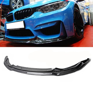 V Style Front Bumper Lip Chin Spoiler Side Winglet <b>Splitter</b> for BMW F80 M3 F82 F83 M4 Carbon Body Kits - Product Image 1