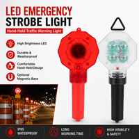 Luz de Advertencia de Tráfico Portátil LED Roja y Amarilla, Baliza de Seguridad Intermitente para Obras de Construcción y Emergencias