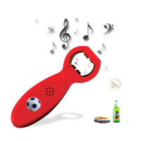 Op maat gemaakte flesopener met aangepast logo, geluid, voetbalthema, sportfeest cadeau, promotionele bieropener, OEM fabrikant