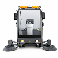 Balayeuse routière autoportée entièrement fermée Zoyon ZY-X7, télescopique 1500-2450 mm, double ventilateur, conception de bac arrière