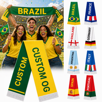 Écharpes personnalisées en polyester pour la promotion, écharpes en satin personnalisées pour les événements, écharpes de supporter de football pour les événements