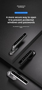 Cerradura Inteligente con Huella Dactilar y Contraseña, de Apertura con una Sola Mano, de Aleación de Zinc y Aluminio, para Puerta de Vidrio y Puerta de Entrada, con Datos en la Nube - Product Image 3