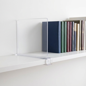 Diviseur d'étagère en acrylique transparent 250 mm, support de livres à installation facile - Product Image 1