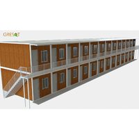 Maison de pré-assemblée de luxe, conteneur à deux étages, pour construction d'appartement, portable, 60 ou 40 pieds