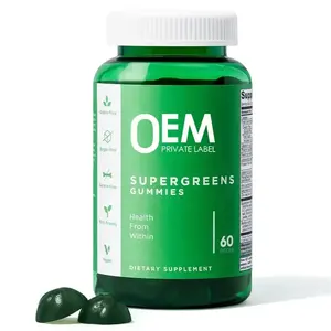 Biocaro kustom label pribadi suplemen penurun berat badan probiotik vitamin esensial permen karet super hijau