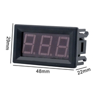 Voltmètre numérique DC4.5V-30.0V pour voiture, bateau, moto, affichage LED 0,56 pouce, mini testeur de tension, ampèremètre