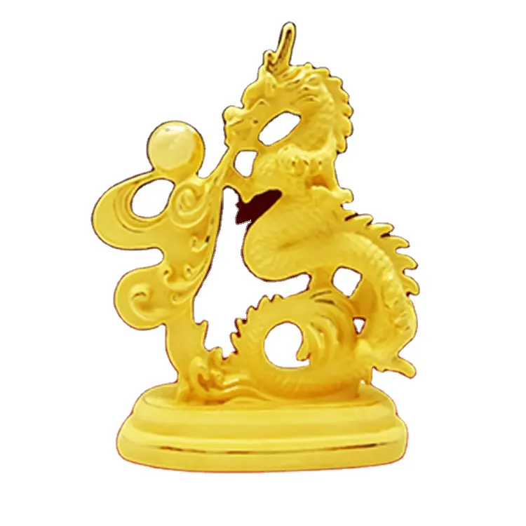 China Manufacturer Design Team 3D Drawing Custom Figurine In 24K Gold