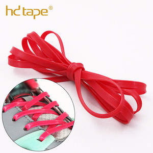 Màu đỏ tùy chỉnh dải dập nổi không thấm nước Dây giày Stretch Silicone TPU băng đàn hồi - Product Image 1