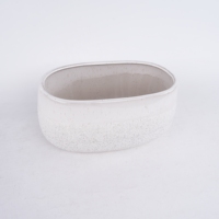 Pot de fleurs en céramique émaillée sable, design simple, luxueux et moderne, durable, de haute qualité, pour jardin intérieur/extérieur, pépinière et centre commercial