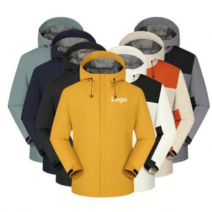 Customized Design <b>Men's</b> Hooded Jackets Waterproof Windbreaker for Unisex <b>Rain</b> Jackets Zip up Windbreak Soft Shell Jacket <b>Coat</b> - Product Image 3