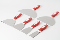 Spatule à enduire bimatière en acier inoxydable, outils de construction, outils de finition pour cloisons sèches, ensemble d'outils à main