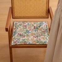 Coussin de siège carré en pur coton bio Berry, coussin de chaise élégant, respirant toutes saisons, pour salle à manger et bureau